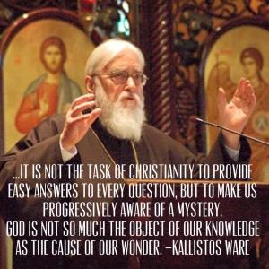 Kallistos Ware, Cause of our Wonder